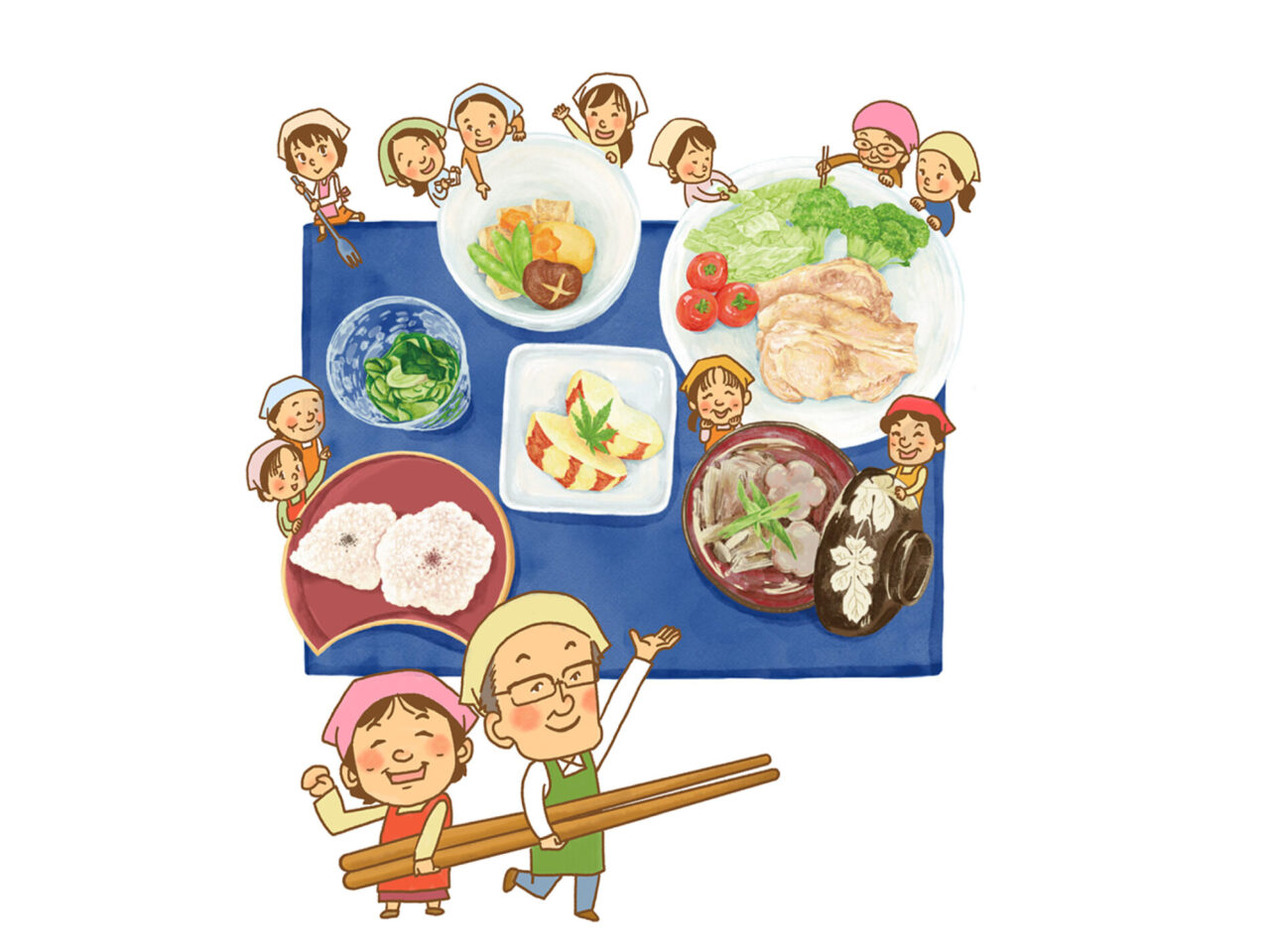 ウエルネスクリニック様発行「糖尿病レシピvol.3」表紙イラスト