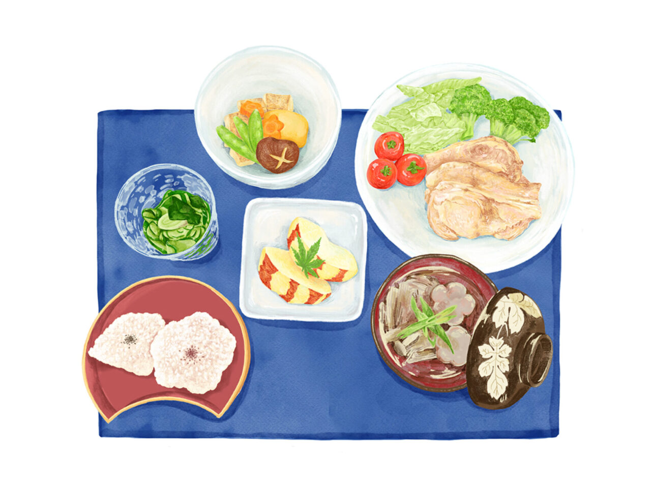 ウエルネスクリニック様発行「糖尿病レシピvol.3」表紙イラスト